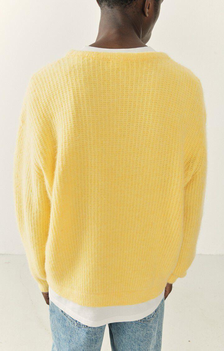 American Vintage Pull Homme East - COQUILLE CHINE Manches Longues Jaune - H22