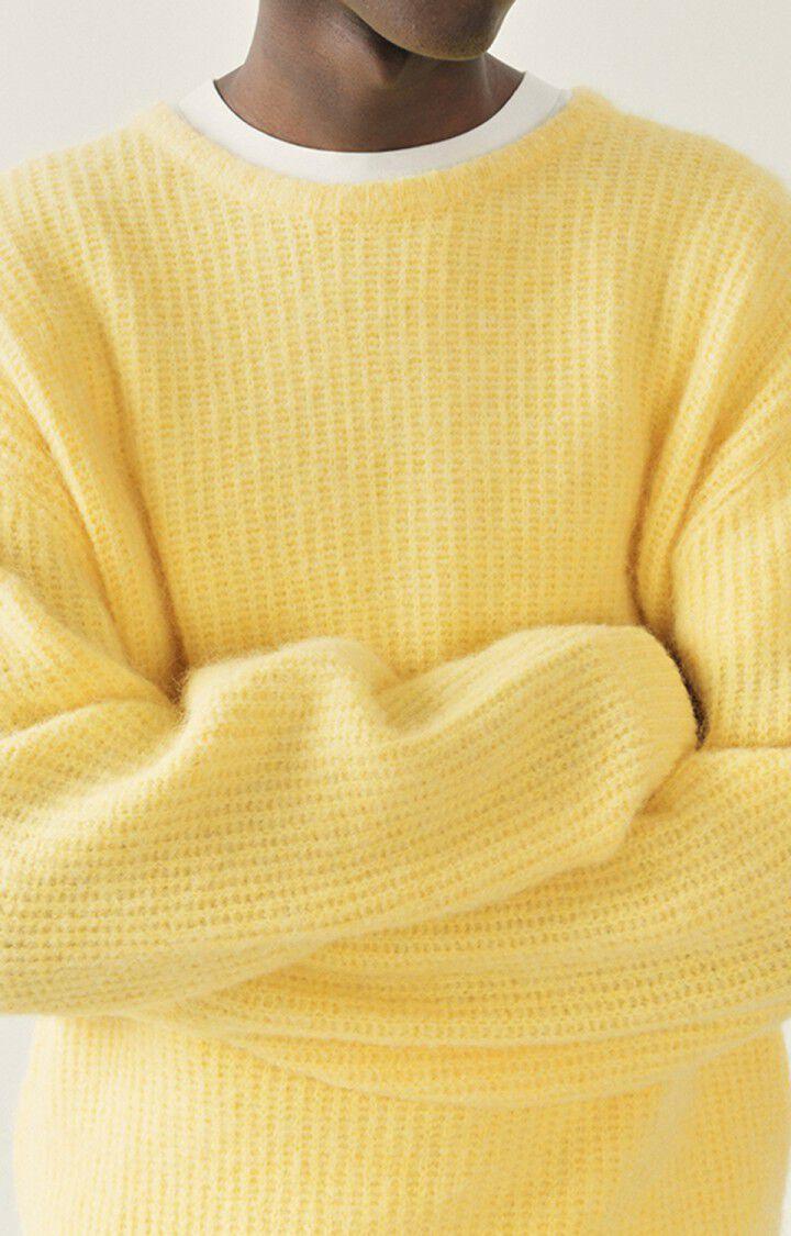 American Vintage Pull Homme East - COQUILLE CHINE Manches Longues Jaune - H22