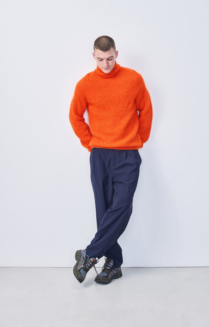 American Vintage Pull Homme East - ORANGE CHINE 60 Manches Longues Orange - H24