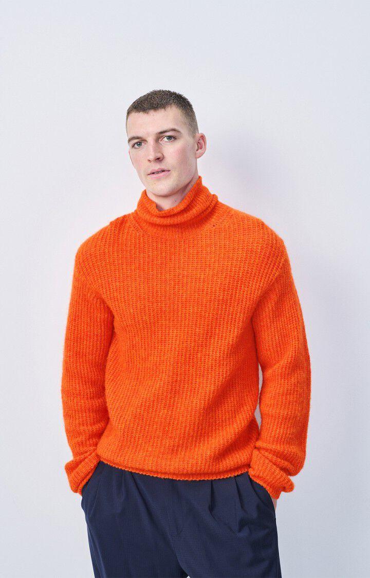 american vintage Pull homme East - ORANGE CHINE 60 Manches longues Orange - H24