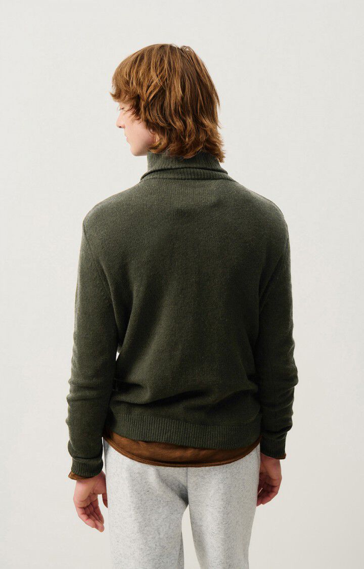 American Vintage Pull Homme Falyday - ALGUE CHINE NOIR 66 Manches Longues Vert - H24