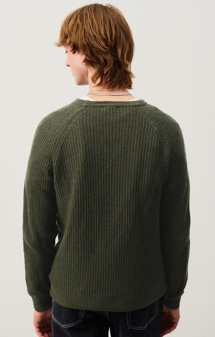 American Vintage Pull Homme Falyday - ALGUE CHINE NOIR 80 Manches Longues Vert - H24