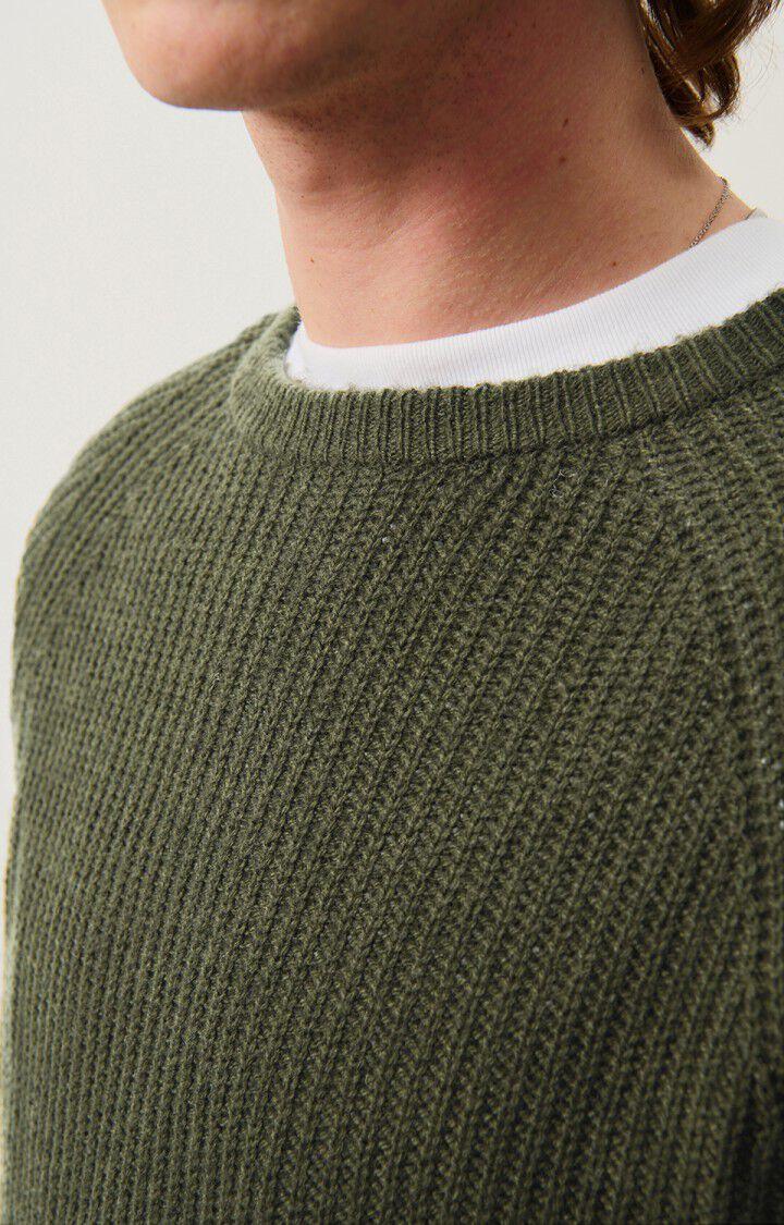 American Vintage Pull Homme Falyday - ALGUE CHINE NOIR 80 Manches Longues Vert - H24