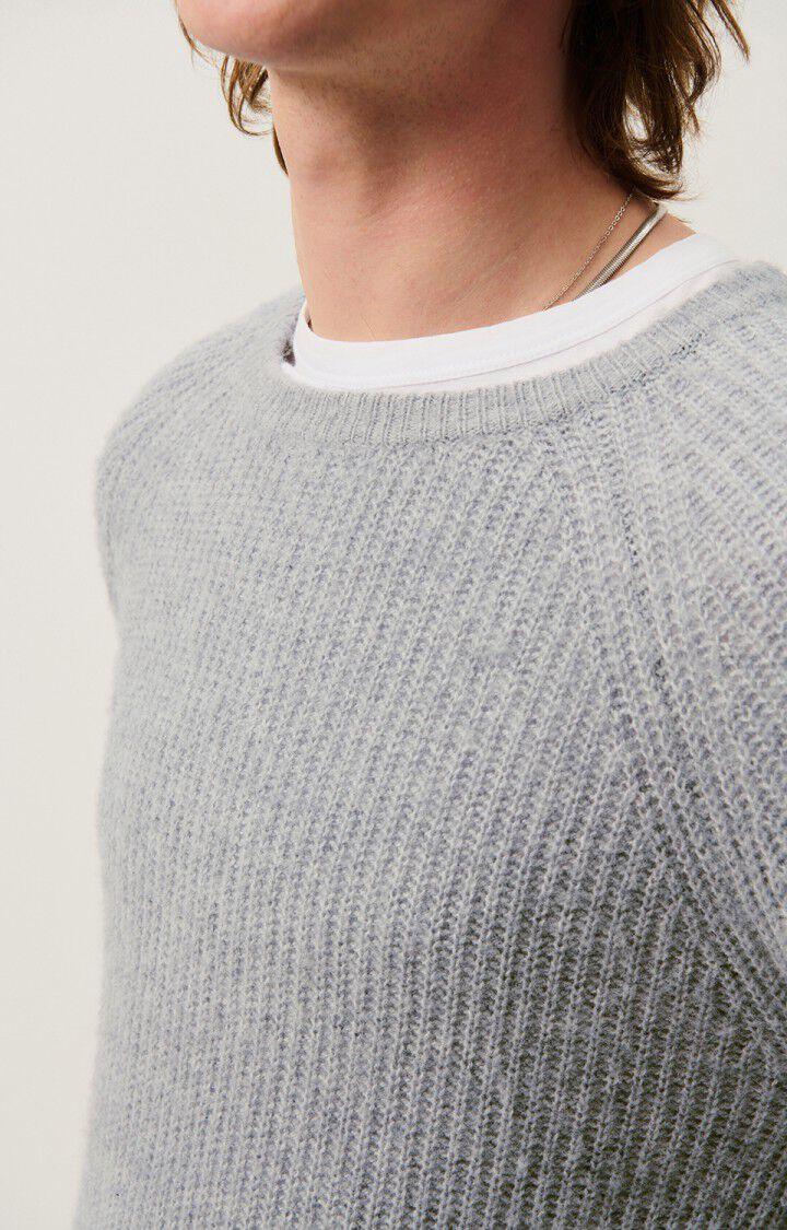 American Vintage Pull Homme Falyday - GRIS CHINE 80 Manches Longues Gris - E25