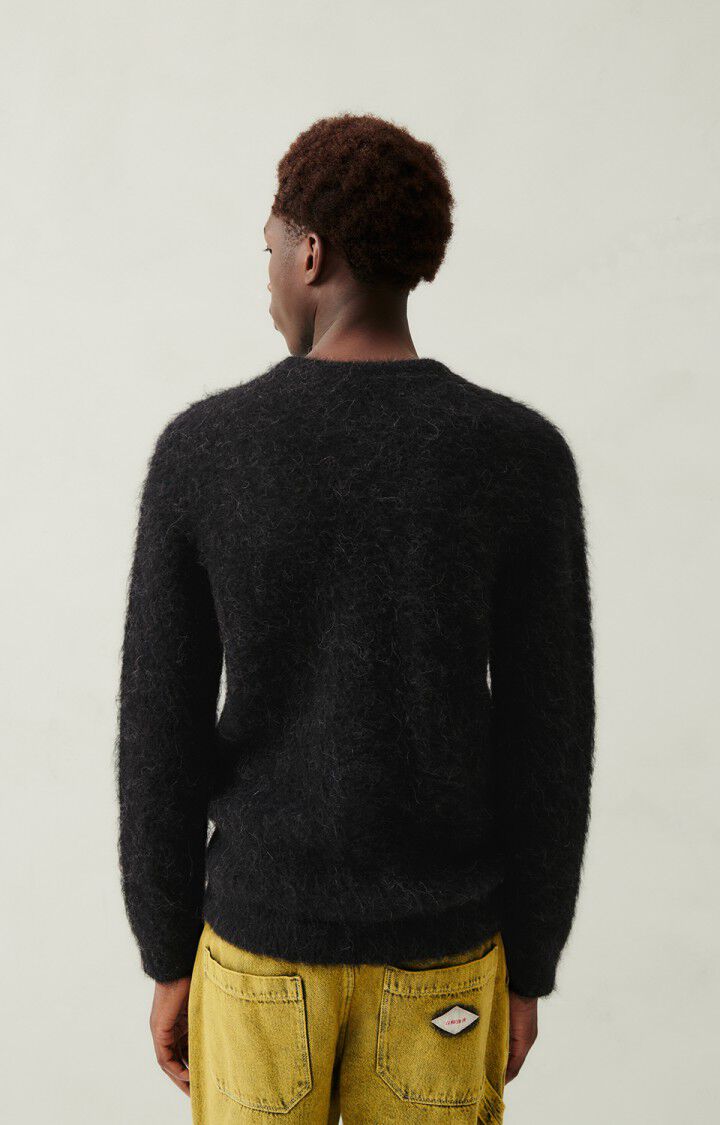 American Vintage Pull Homme Foubay - ANTHRACITE CHINE 62 Manches Longues Gris - H23