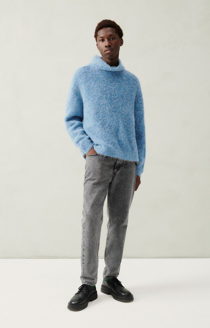 American Vintage Pull Homme Foubay - FJORD MULTICHINE 59 Manches Longues Bleu - H23