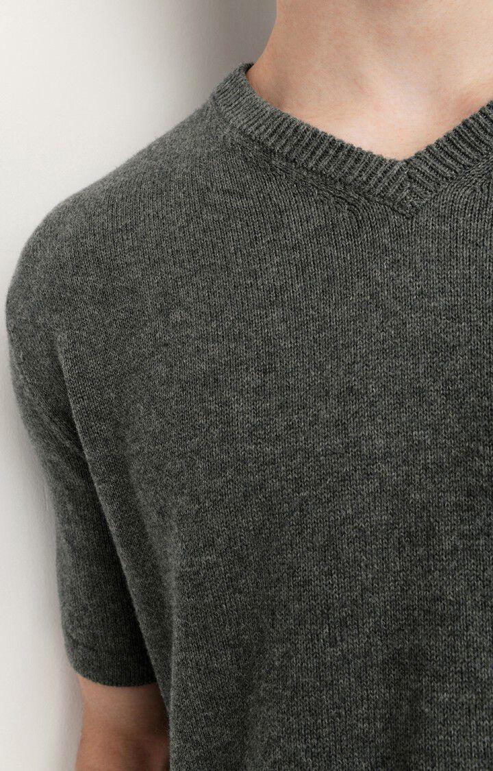 American Vintage Pull Homme Kezistreet - ANTHRACITE CHINE Gris - E22