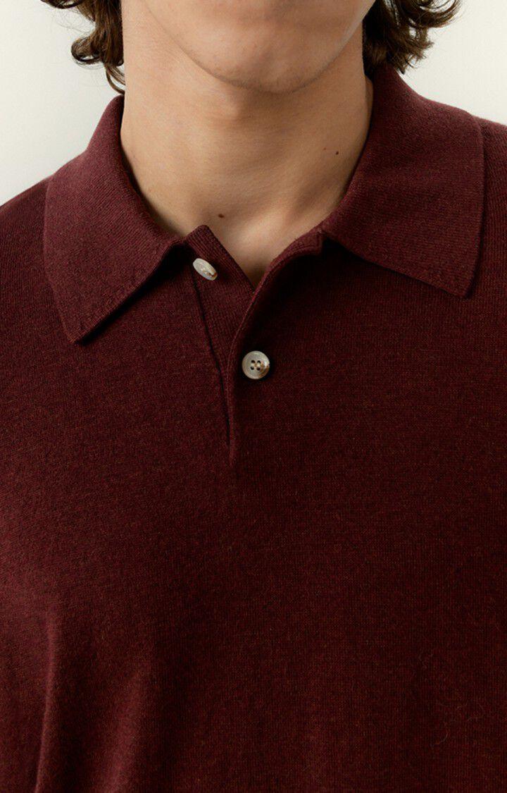 American Vintage Pull Homme Marcel - ACAJOU CHINE 56 Manches Longues Rouge - H22