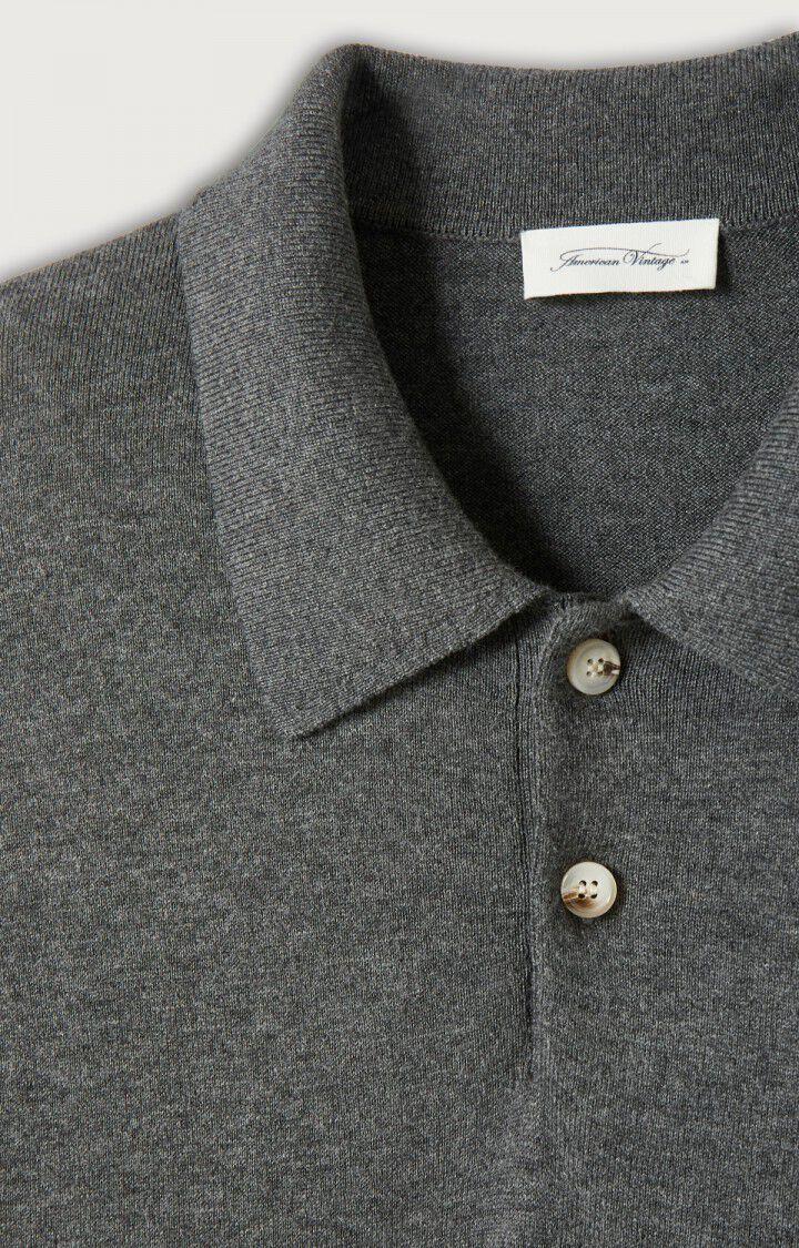 American Vintage Pull Homme Marcel - ANTHRACITE CHINE 56 Manches Longues Gris - H22B