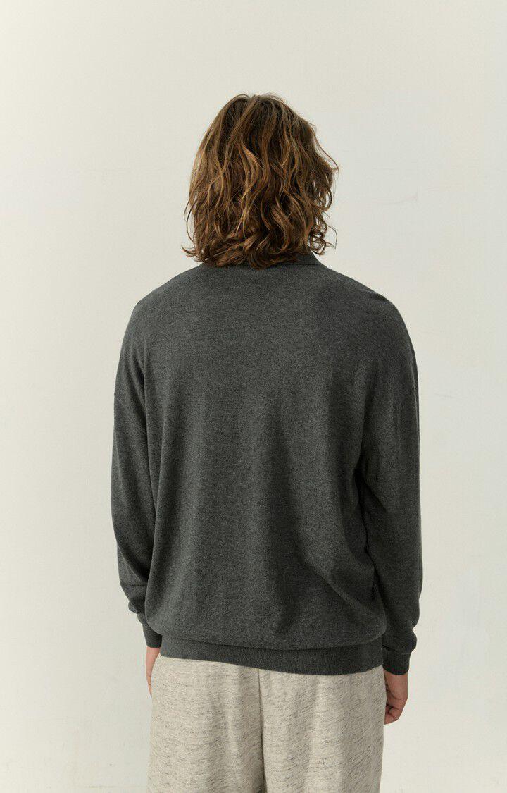 American Vintage Pull Homme Marcel - ANTHRACITE CHINE 56 Manches Longues Gris - H22