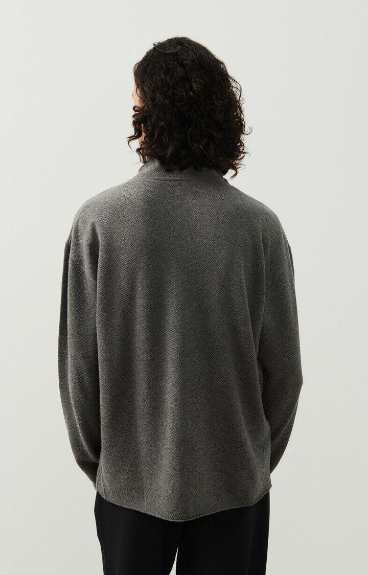 American Vintage Pull Homme Marcel - ANTHRACITE CHINE 57 Manches Longues Gris - H23