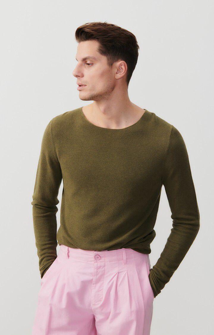 american vintage Pull homme Marcel - BUISSON CHINE 69 Manches longues Vert - E24