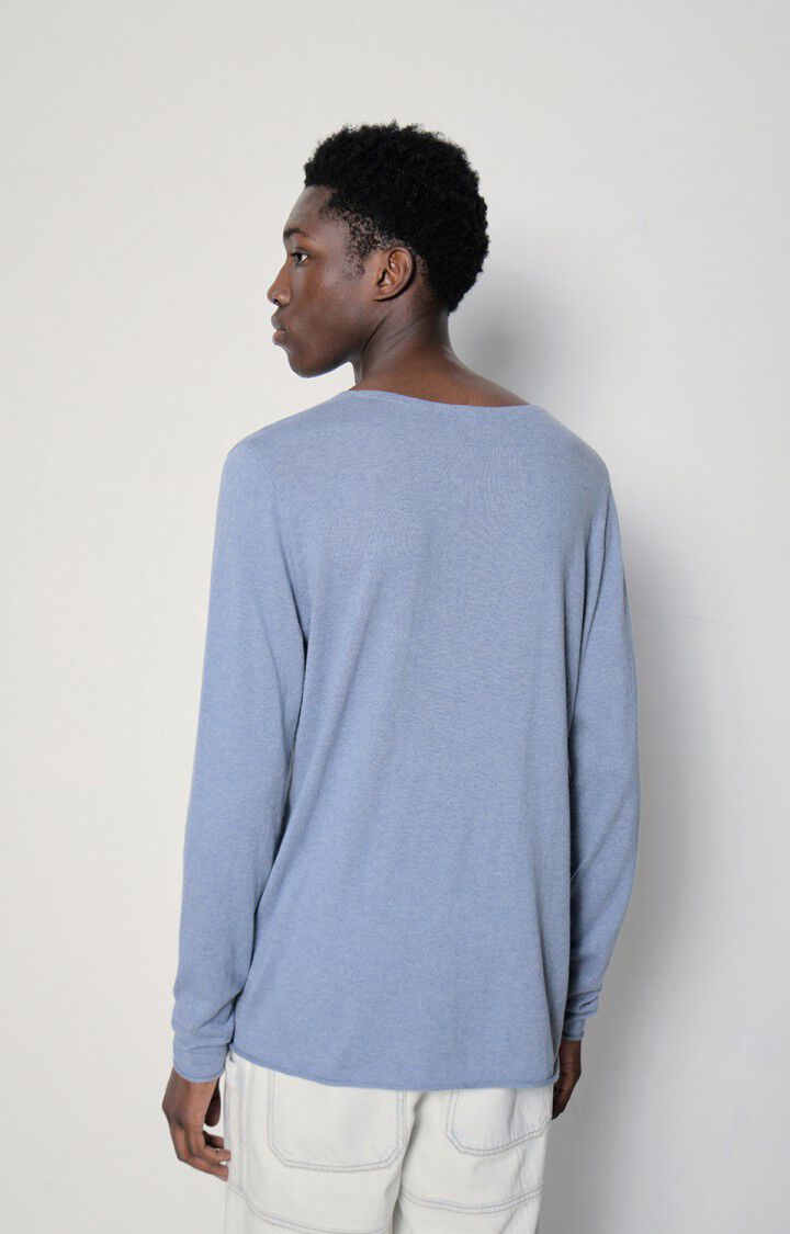 American Vintage Pull Homme Marcel - HORIZON CHINE 69 Manches Longues Bleu - E23