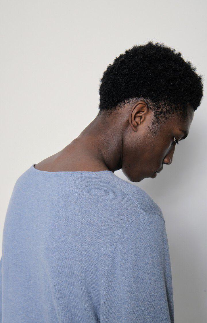 American Vintage Pull Homme Marcel - HORIZON CHINE 69 Manches Longues Bleu - E23