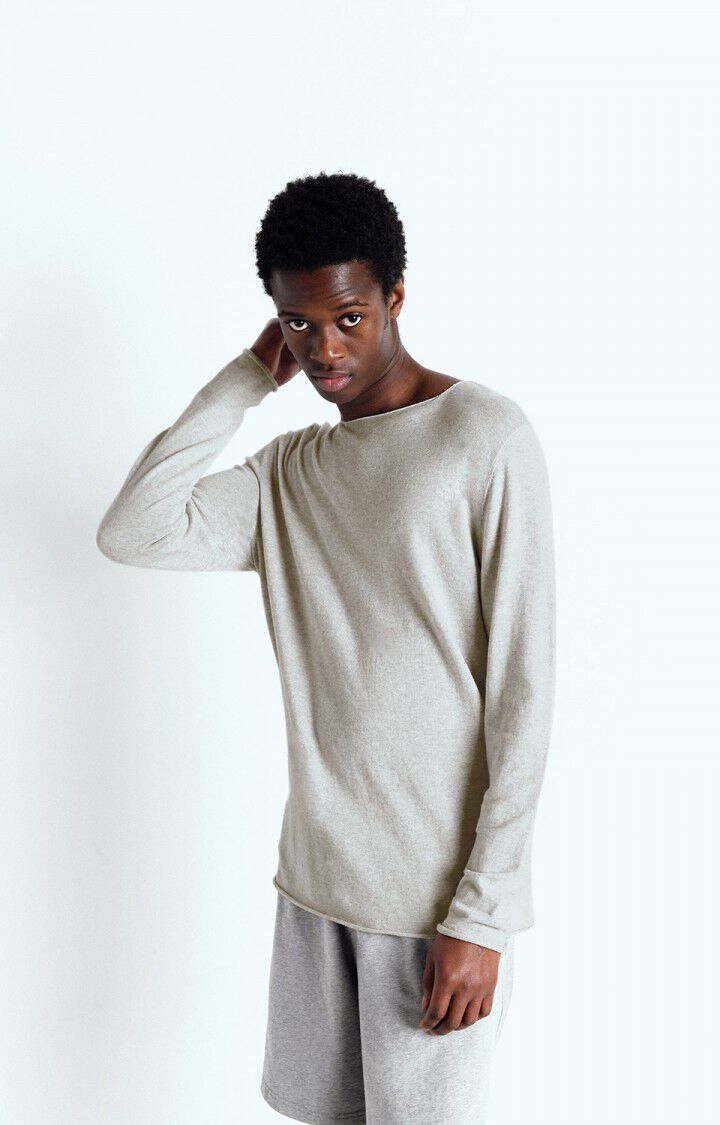 american vintage Pull homme Marcel - POLAIRE CHINE 69 Manches longues Gris - E25