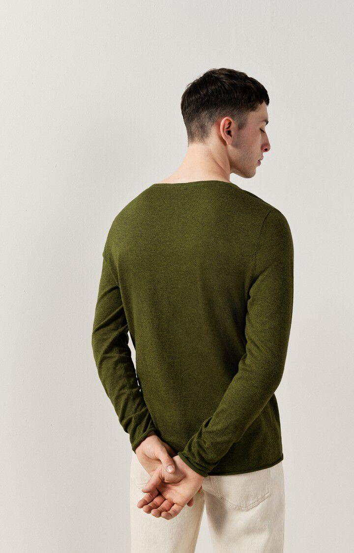 American Vintage Pull Homme Marcel - PYTHON MULTICHINE 69 Manches Longues Vert - E22B