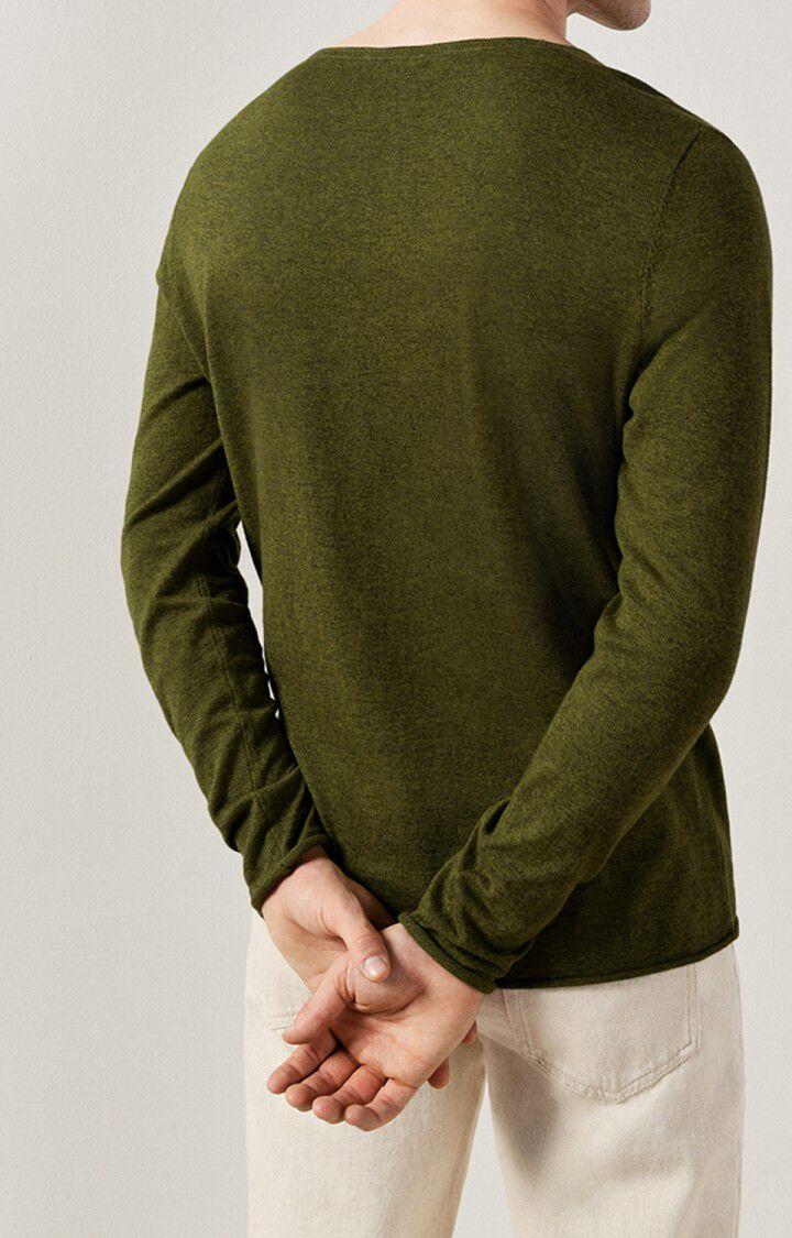 American Vintage Pull Homme Marcel - PYTHON MULTICHINE Manches Longues Vert - E22