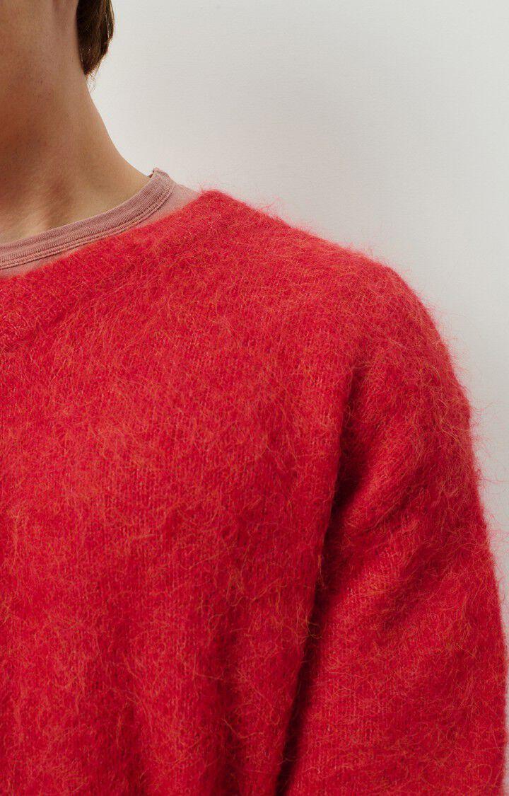 American Vintage Pull Homme Nuny - COCCINELLE CHINE 56 Manches Longues Rouge - H24