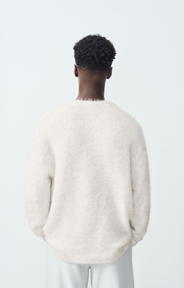 American Vintage Pull Homme Nuny - POLAIRE CHINE 56 Manches Longues Gris - E25