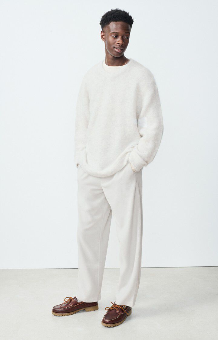 American Vintage Pull Homme Nuny - POLAIRE CHINE 56 Manches Longues Gris - E25