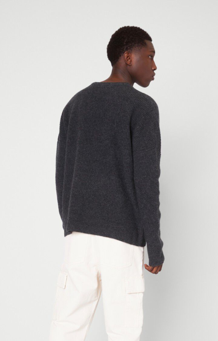 American Vintage Pull Homme Omycity - AVERSE CHINE Manches Longues Gris - H20