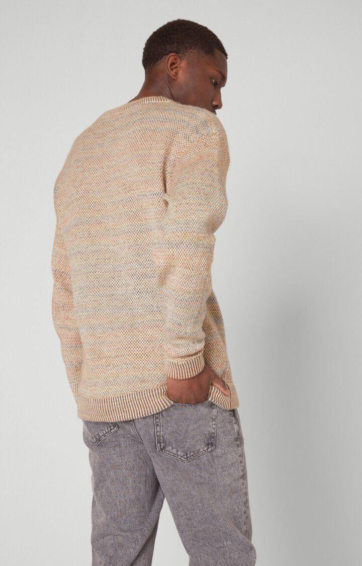 American Vintage Pull Homme Poabay - JAUNE BEIGE MULTI CHINE Manches Longues Jaune - H22