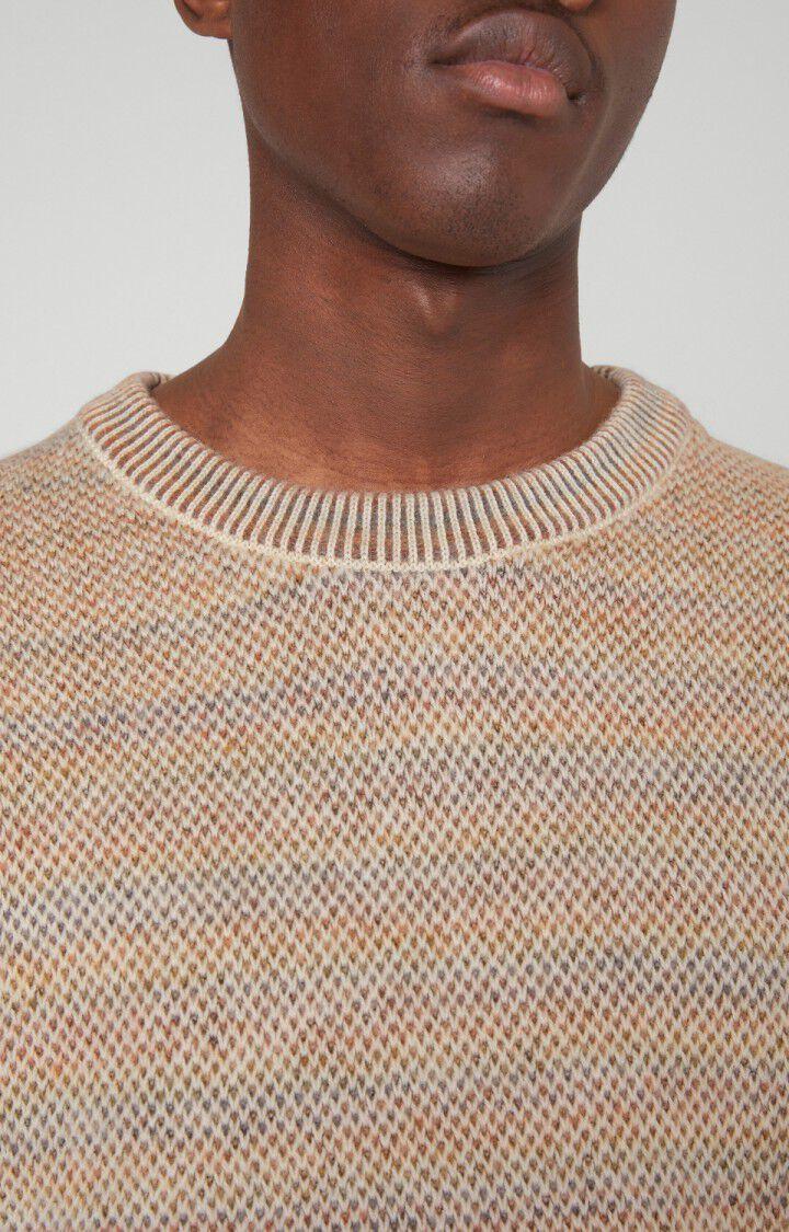American Vintage Pull Homme Poabay - JAUNE BEIGE MULTI CHINE Manches Longues Jaune - H22