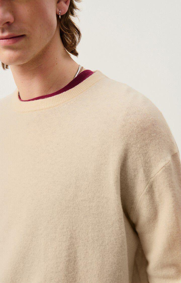 American Vintage Pull Homme Raxow - NATUREL 60 Manches Longues Beige - E25