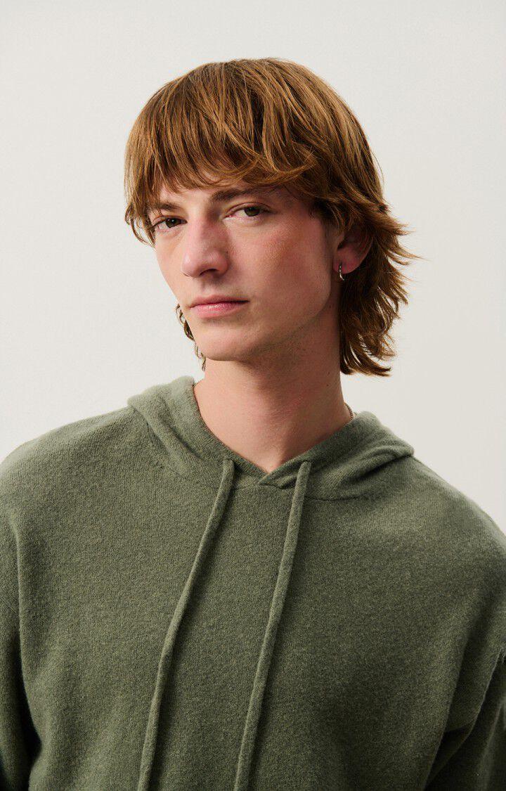 American Vintage Pull Homme Raxow - TORTUE 57 Manches Longues Vert - H24