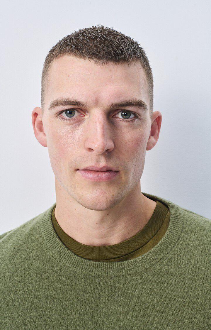 American Vintage Pull Homme Raxow - TORTUE 60 Manches Longues Vert - H24