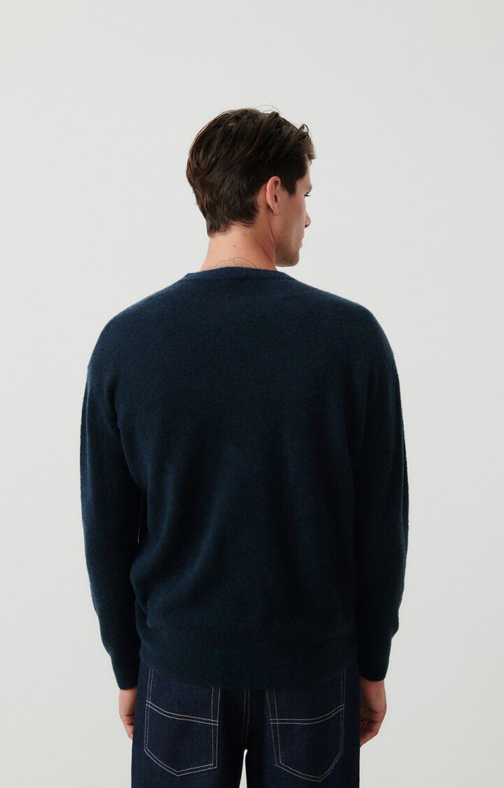 American Vintage Pull Homme Razpark - ABYSSE CHINE 60 Manches Longues Bleu - E24