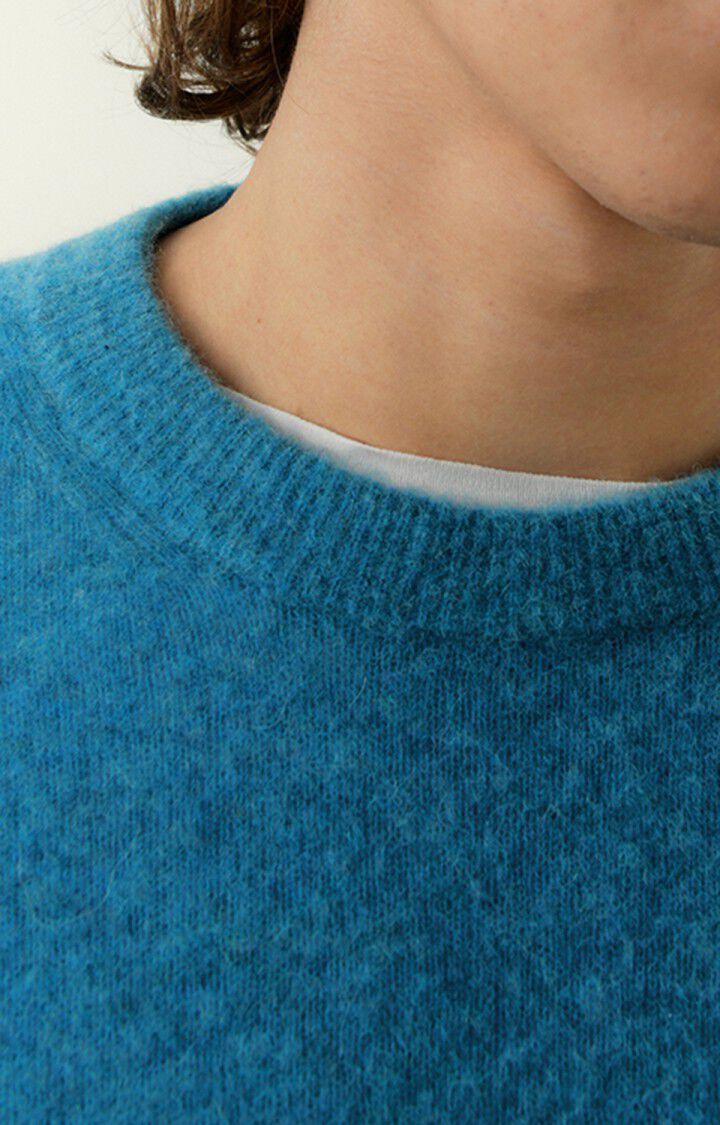 American Vintage Pull Homme Razpark - BLEUET MULTICHINE 60 Manches Longues Bleu - E23