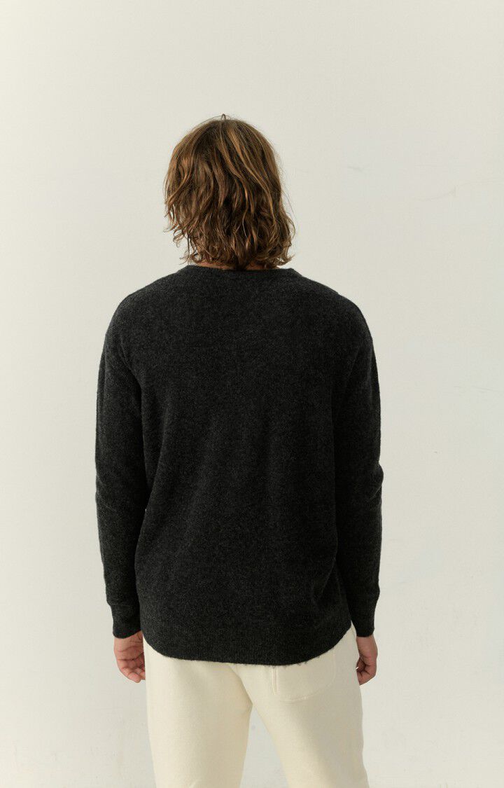 American Vintage Pull Homme Razpark - CHAUVE SOURIS CHINE 60 Manches Longues Gris - E23
