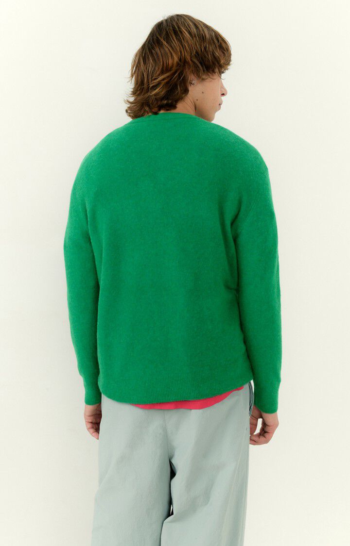 American Vintage Pull Homme Razpark - CORIANDRE CHINE 60 Manches Longues Vert - E23