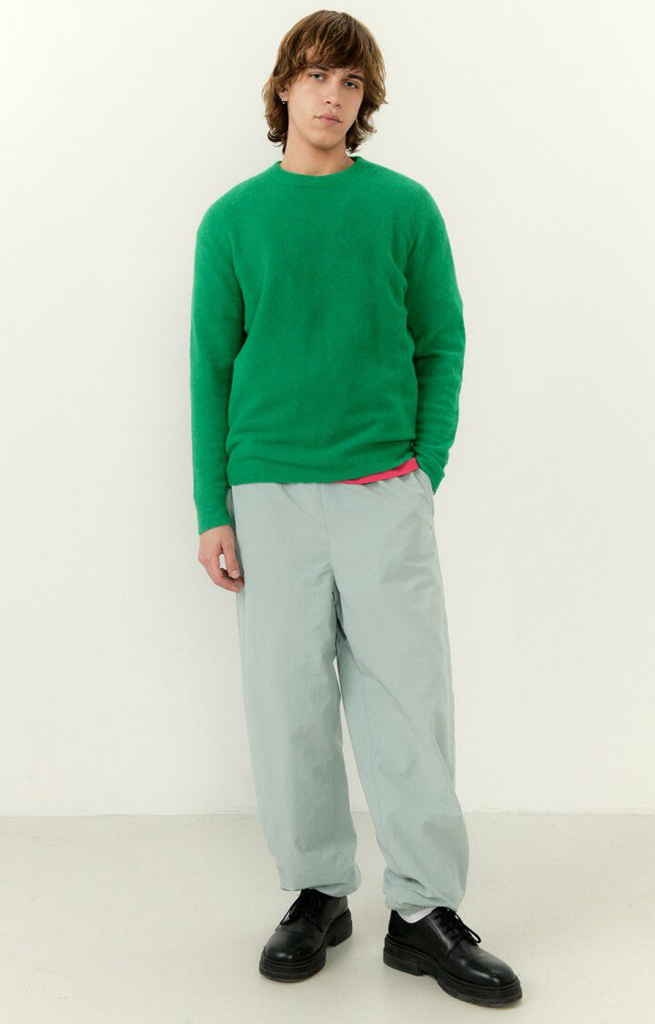 American Vintage Pull Homme Razpark - CORIANDRE CHINE 60 Manches Longues Vert - E23