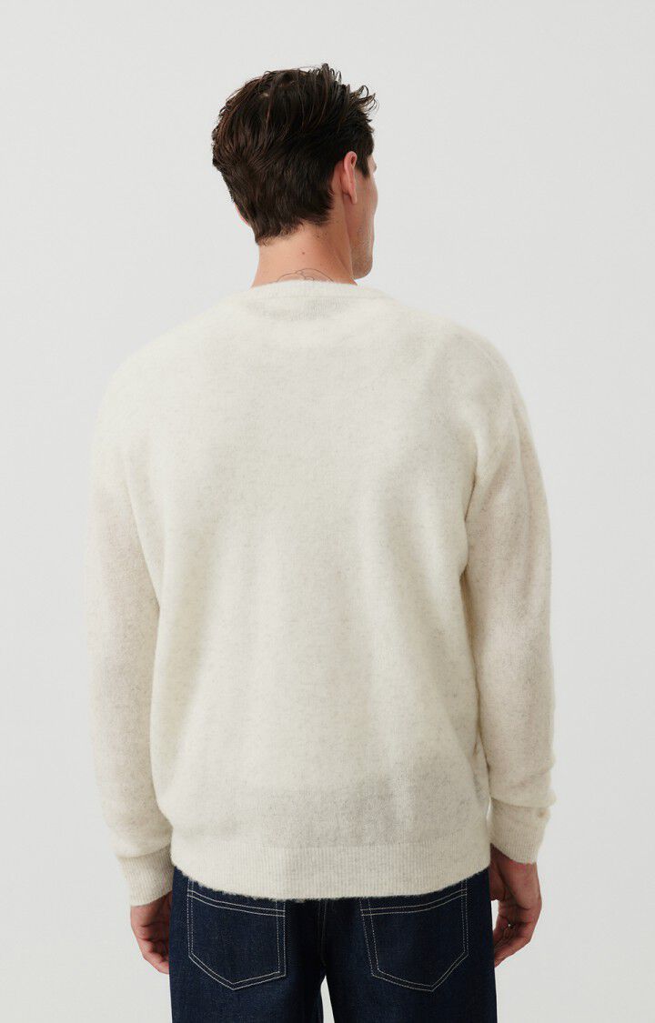 American Vintage Pull Homme Razpark - ECRU MULTICHINE 60 Manches Longues Beige - H23