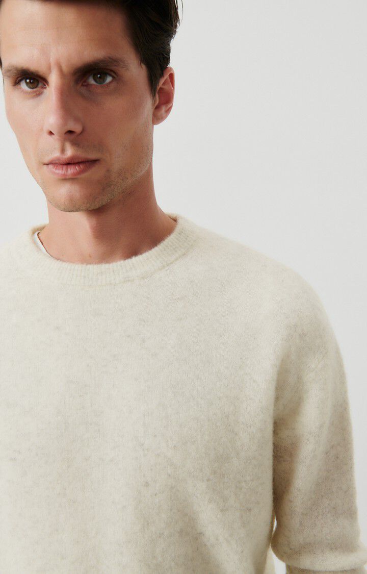 American Vintage Pull Homme Razpark - ECRU MULTICHINE 60 Manches Longues Beige - H23