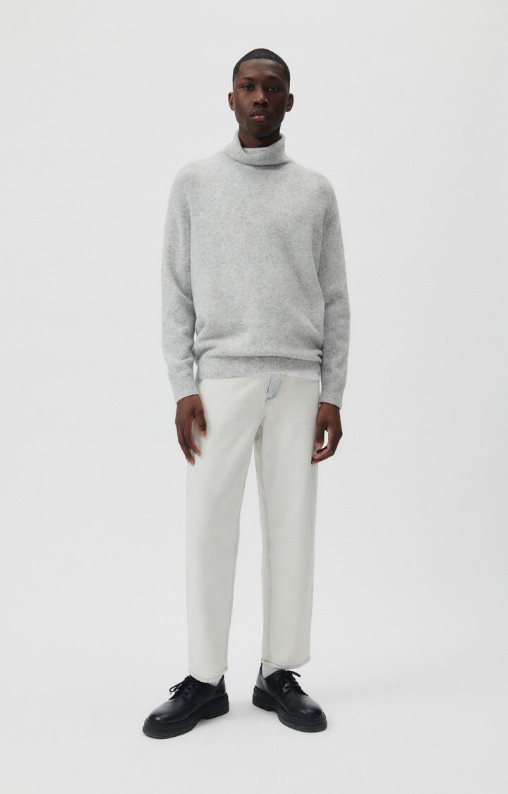 American Vintage Pull Homme Razpark - POLAIRE CHINE 60 Manches Longues Gris - H23