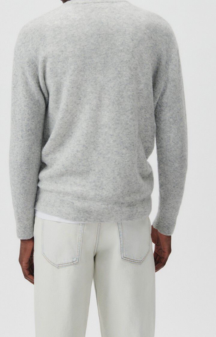 American Vintage Pull Homme Razpark - POLAIRE CHINE 60 Manches Longues Gris - E23