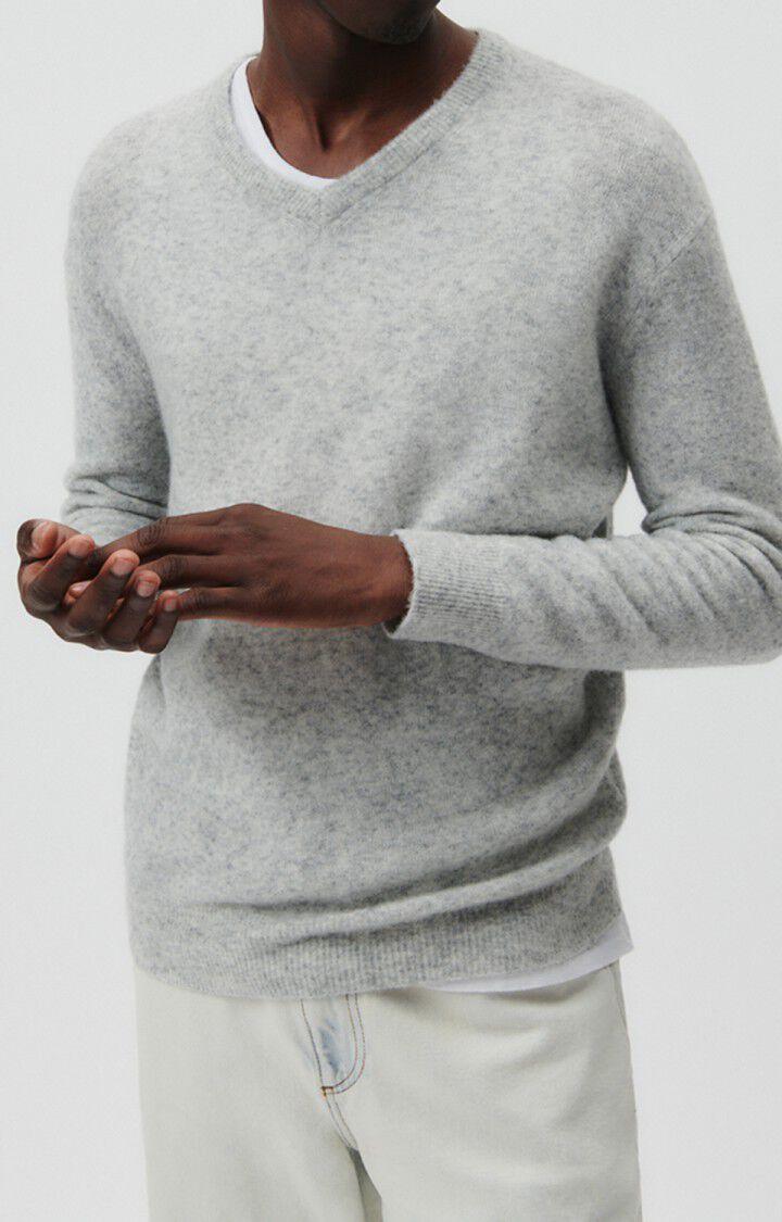 American Vintage Pull Homme Razpark - POLAIRE CHINE 60 Manches Longues Gris - E23