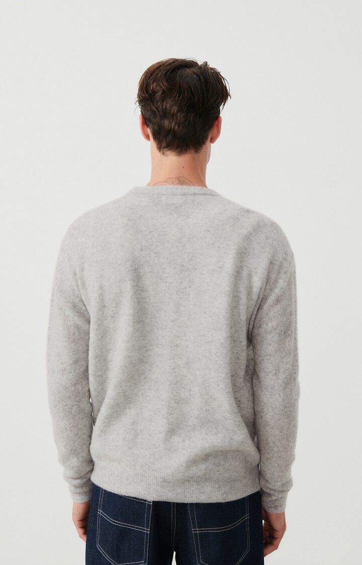 American Vintage Pull Homme Razpark - POLAIRE CHINE 60 Manches Longues Gris - E24
