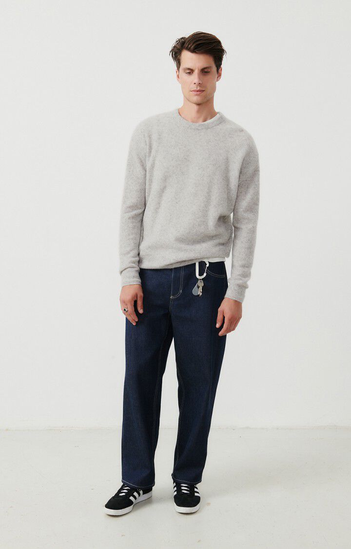 American Vintage Pull Homme Razpark - POLAIRE CHINE 60 Manches Longues Gris - E24