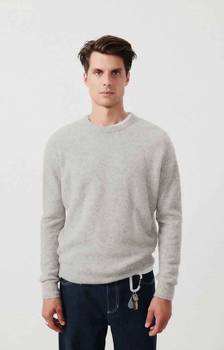 american vintage Pull homme Razpark - POLAIRE CHINE 60 Manches longues Gris - E24