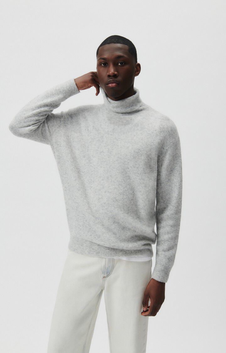 american vintage Pull homme Razpark - POLAIRE CHINE 60 Manches longues Gris - H23