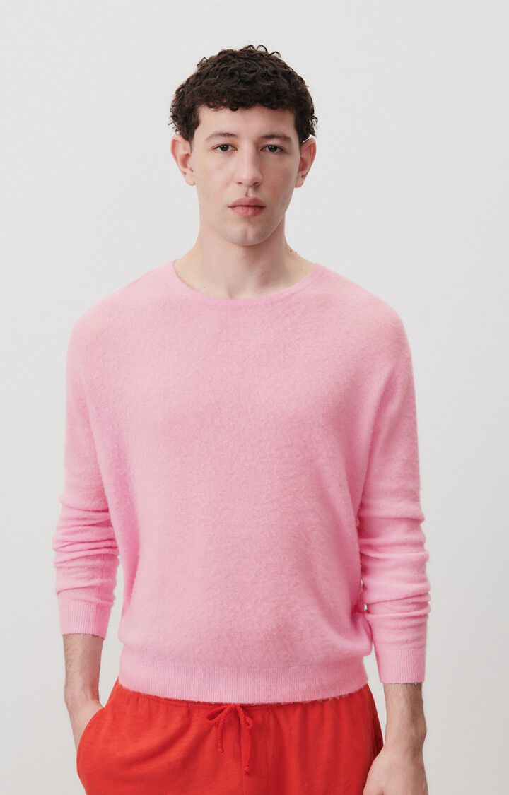 american vintage Pull homme Sizobay - BISOU 61 Manches longues Rose - E24