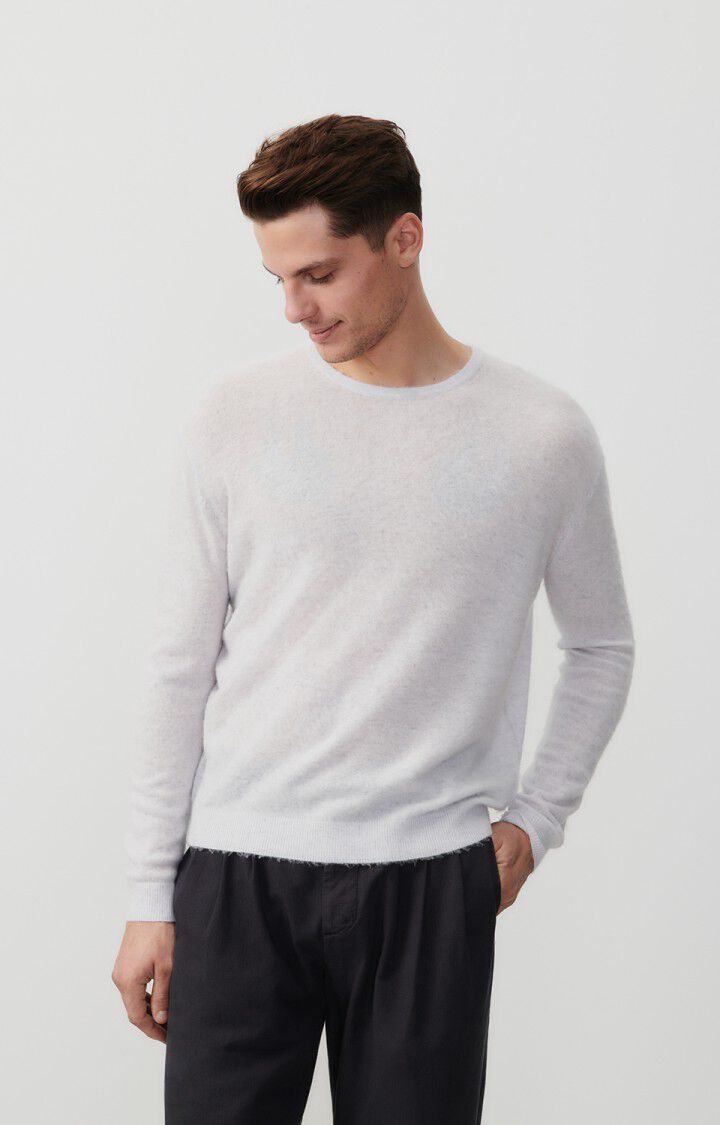 american vintage Pull homme Sizobay - POLAIRE CHINE 61 Manches longues Gris - E24