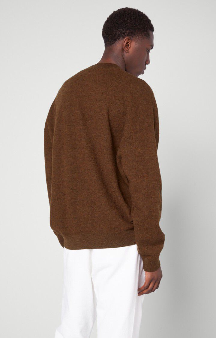 American Vintage Pull Homme Tadbow - NOUNOURS CHINE Manches Longues Marron - H21