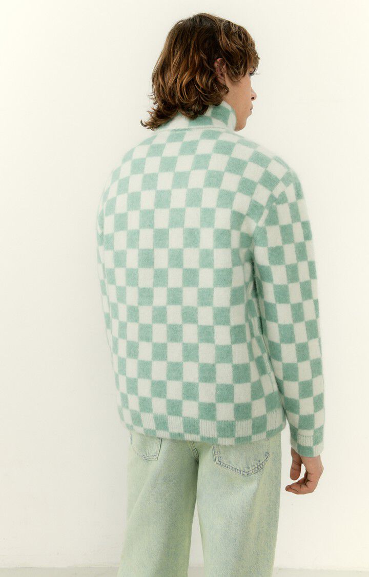 American Vintage Pull Homme Tajman - AMANDE DAMIER Vert - H22