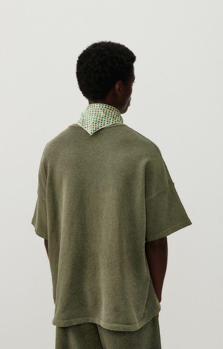 American Vintage Pull Homme Tawabay - MILITAIRE 17 Manches Courtes Marron - E24