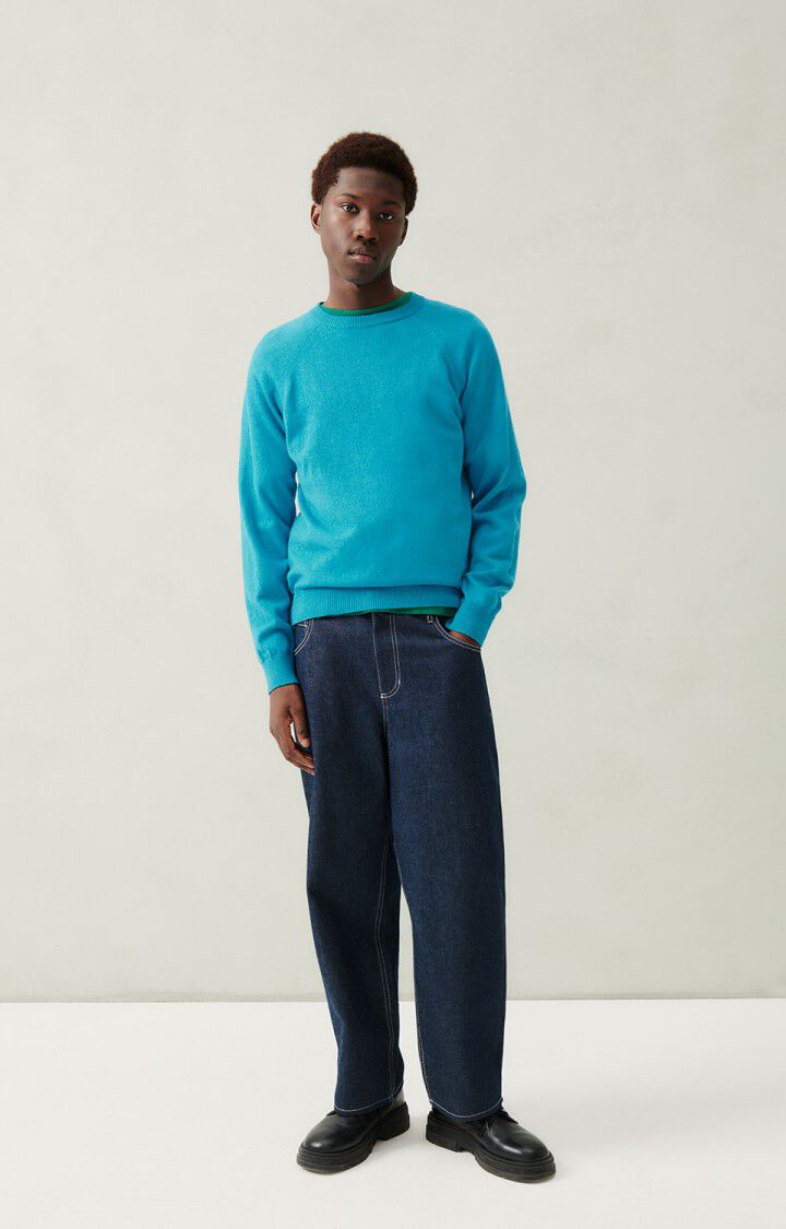 American Vintage Pull Homme Voxybay - CAPRI 80 Manches Longues Bleu - H23